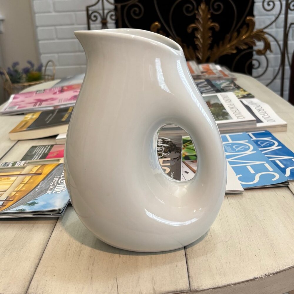 Tag White Porcelain Pitcher, Like New